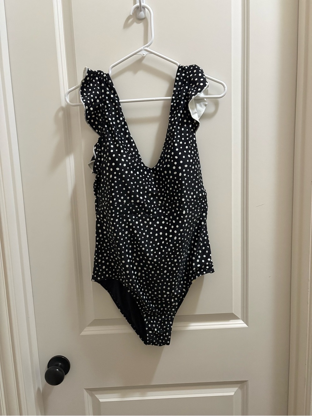 Summersalt Womens The Ruffle Backflip One-Piece Swimsuit On The Dot US Sz 12 - Picture 2 of 5